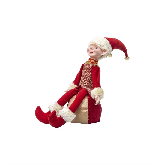 Decoratiune Craciun, Spiridus, culoare rosu, 30x10 cm, B.S.P. / SL455_R