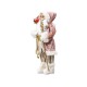 Figurina Mos Craciun, culoare roz, 45 cm, B.S.P. / SL456