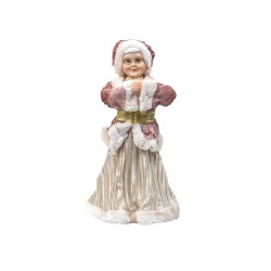 Decoratiune Craciun, Craciunita, culoare roz, 45x20 cm, B.S.P. / SL 457