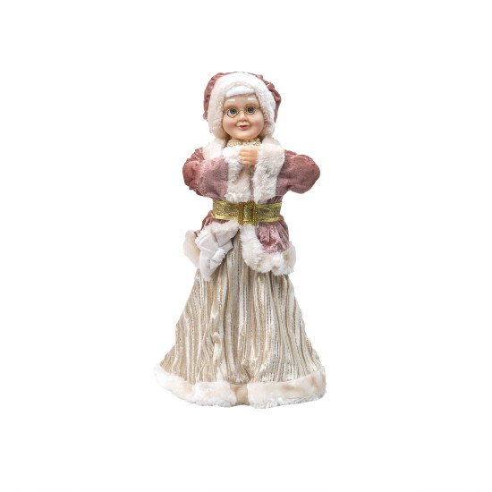 Decoratiune Craciun, Craciunita, culoare roz, 45x20 cm, B.S.P. / SL 457