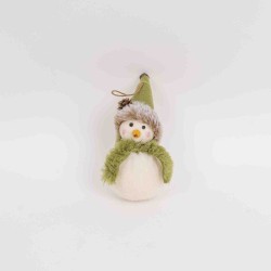 Decoratiune craciun, model om zapada verde, 12/SET, 14 cm, B.S.P. / SL464