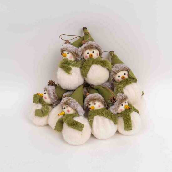 Decoratiune craciun, model om zapada verde, 12/SET, 14 cm, B.S.P. / SL464