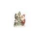 Decoratiune ceramica Craciun, model Mos Craciun cu brad, 12.5x7x18 cm, B.S.P. / SL499_BRAD