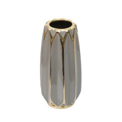 Vaza din ceramica, culoare gri, H 22, B.S.P. / SL579_G