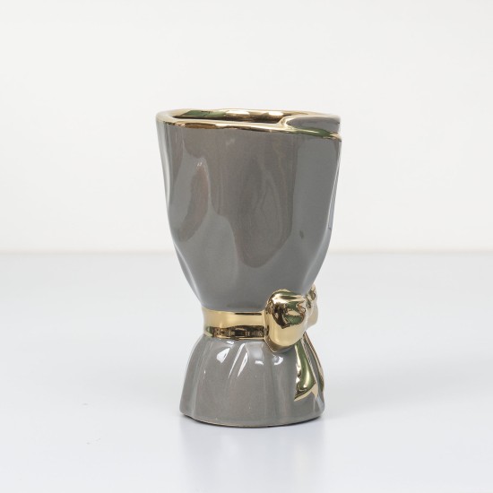 Vaza din ceramica, culoare gri, H 18, B.S.P. / SL580_G