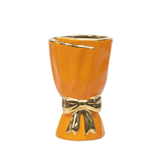 Vaza din ceramica, culoare portocaliu, H 18, B.S.P. / SL580_P