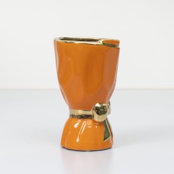 Vaza din ceramica, culoare portocaliu, H 18, B.S.P. / SL580_P