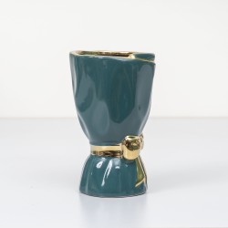 Vaza din ceramica, culoare verde, H 18, B.S.P. / SL580_V