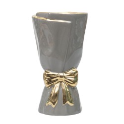 Vaza din ceramica, culoare gri, H 24, B.S.P. / SL581_G