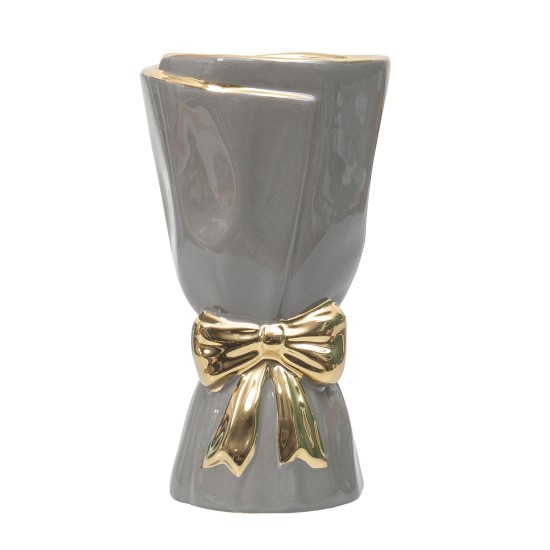 Vaza din ceramica, culoare gri, H 24, B.S.P. / SL581_G