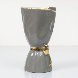 Vaza din ceramica, culoare gri, H 24, B.S.P. / SL581_G