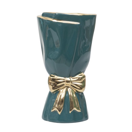 Vaza din ceramica, culoare verde, H 24, B.S.P. / SL581_V