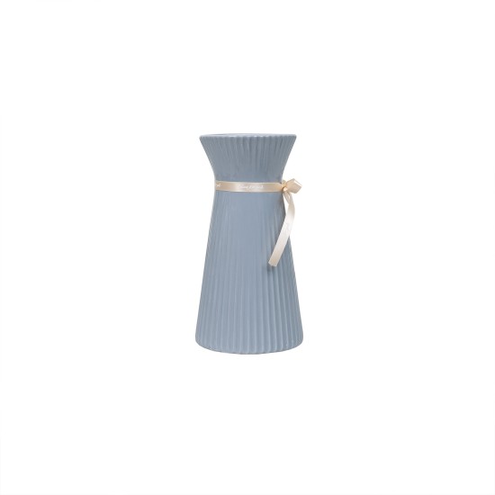Vaza din ceramica, culoare gri, H 22 cm, B.S.P. / SL585_G