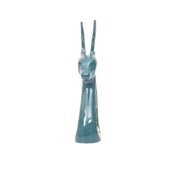 Figurina decorativa din ceramica, model cerb, culoare verde, H 35, B.S.P. / SL587_V