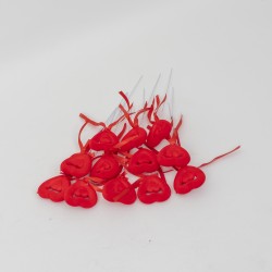 Set 12 inimi pe bat, culoare rosu, H 23 cm, B.S.P. / SL589