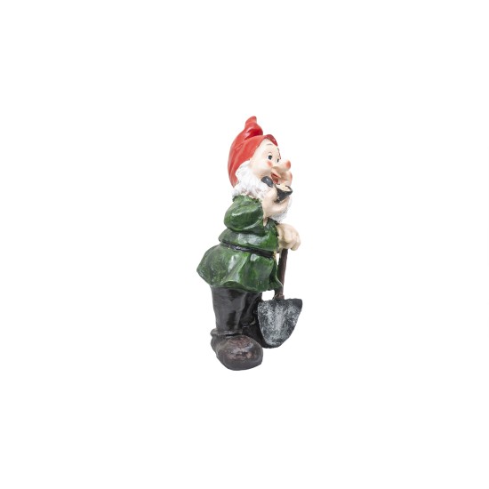 Decoratiune ceramica, gradina, model pitic, culoare verde, 35x15 cm, B.S.P. / SL593