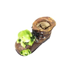 Decoratiune ceramica, gradina, model bocanc, culoare maro, 21x11 cm, B.S.P. / SL601