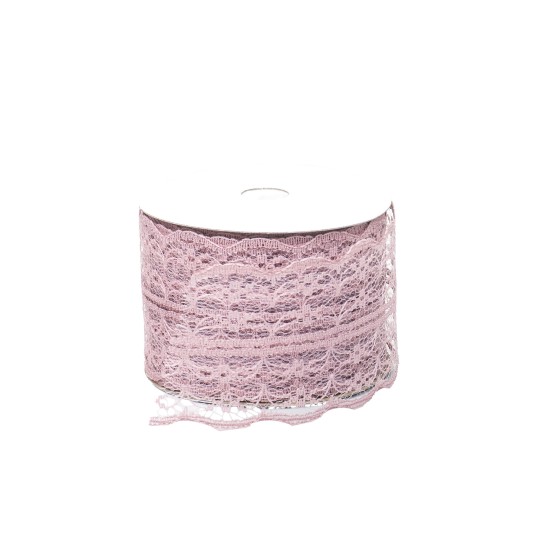 Rola dantela, 4 cm / 10m , culoare mov, B.S.P. / SL604_MV