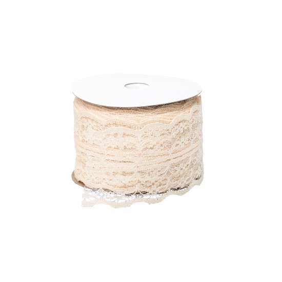 Rola dantela, 4 cm / 10m , culoare somon, B.S.P. / SL604_S