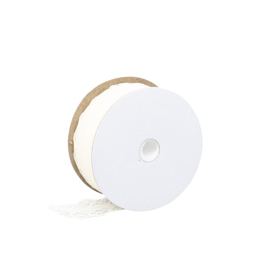Rola dantela, 2.5 cm / 10m , culoare crem, B.S.P. / SL605_C