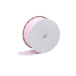 Rola dantela, 2.5 cm / 10m , culoare roz, B.S.P. / SL605_RZ
