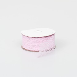 Rola dantela, 2.5 cm / 10m , culoare roz, B.S.P. / SL605_RZ