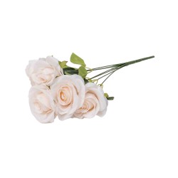 Buchet 7 trandafiri artificiali, culoare roz deschis, H 40 cm, B.S.P. / SL621_1