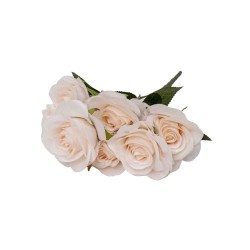 Buchet 7 trandafiri artificiali, culoare roz deschis, H 40 cm, B.S.P. / SL621_1