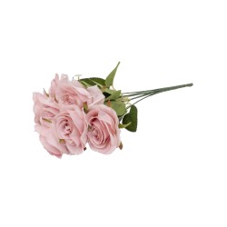 Buchet 7 trandafiri artificiali, culoare roz, H 40 cm, B.S.P. / SL621_4