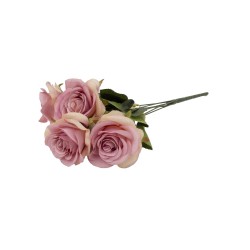 Buchet 7 trandafiri artificiali, culoare roz degrade, H 40 cm, B.S.P. / SL621_7