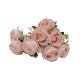 Buchet 9 bujori artificiali, culoare roz deschis, H 40 cm, B.S.P. / SL622_1