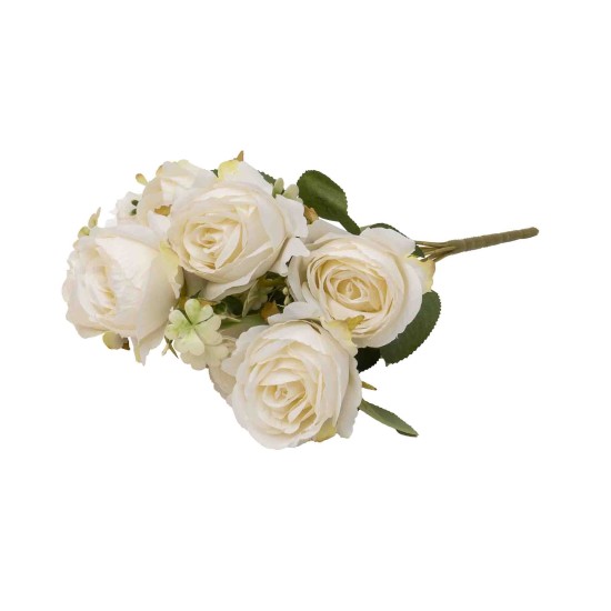 Buchet 9 bujori artificiali, culoare crem, H 40 cm, B.S.P. / SL622_2