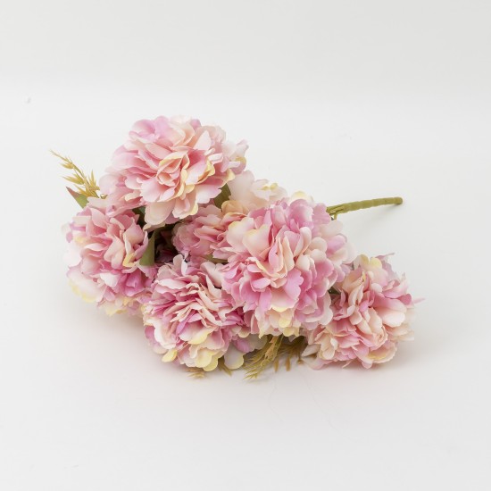 Buchet flori artificiale, model bulgaras, culoare roz degrade, H 50 cm, B.S.P. / SL623_1