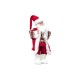 Mos Craciun muzical si dansator, culoare rosu +alb, 45 cm, B.S.P. / SL652_R+A