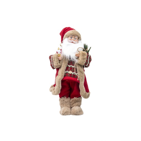 Mos Craciun muzical si dansator, culoare rosu, 45 cm, B.S.P. / SL652_R