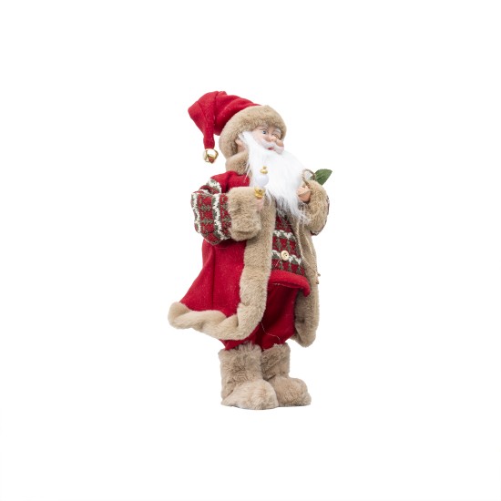 Mos Craciun muzical si dansator, culoare rosu, 45 cm, B.S.P. / SL652_R