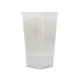 Vaza din plastic, model transparent, 30x16x12 cm, B.S.P. / SL658