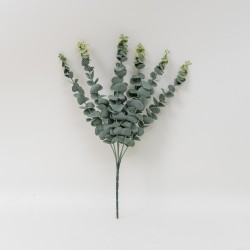 Buchet eucalipt silicon, 7 fire, H 45 cm, B.S.P. / SL660