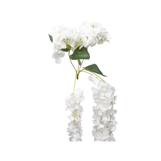 Buchet hortensie curgatoare, culoare alb, 110x20 cm, B.S.P. / SL668_A
