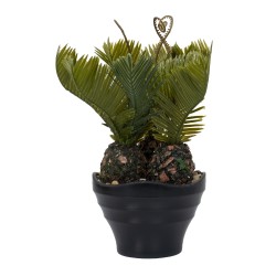 Decoratiune artificiala, model palmier, ghiveci plastic, H 24, B.S.P. / SL672