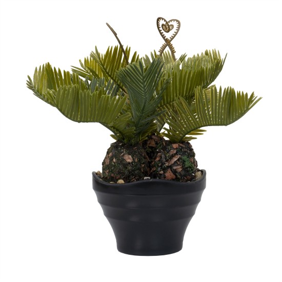 Decoratiune artificiala, model palmier, ghiveci plastic, H 24, B.S.P. / SL672