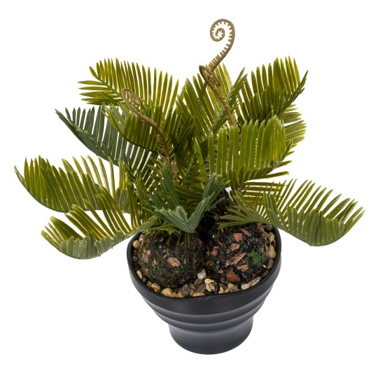 Decoratiune artificiala, model palmier, ghiveci plastic, H 24, B.S.P. / SL672