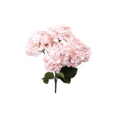 Buchet hortensie artificiala, 5 capete, culoare roz, h-44 cm, B.S.P. / SL684_Roz