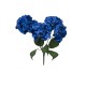 Buchet hortensie artificiala, 5 capete, culoare albastru, h-44 cm, B.S.P. / SL684_Albastru