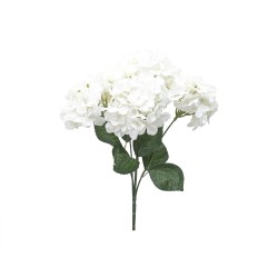 Buchet hortensie artificiala, 5 capete, culoare Aalb, h-44 cm, B.S.P. / SL684_Alb
