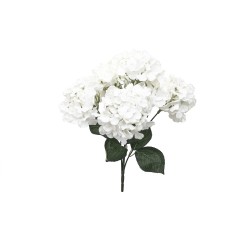 Buchet hortensie artificiala, 5 capete, culoare Aalb, h-44 cm, B.S.P. / SL684_Alb