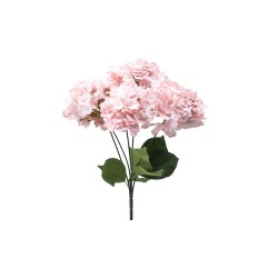 Buchet hortensie artificiala, 5 capete, culoare roz, h-44 cm, B.S.P. / SL684_Roz