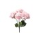 Buchet hortensie artificiala, 5 capete, culoare roz, h-44 cm, B.S.P. / SL684_Roz
