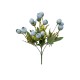 Buchet 13 flori artificiale, culoare turcoaz, B.S.P. / SL685_Turcoaz