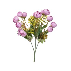Buchet 13 flori artificiale, culoare lila, B.S.P. / SL685_Lila
